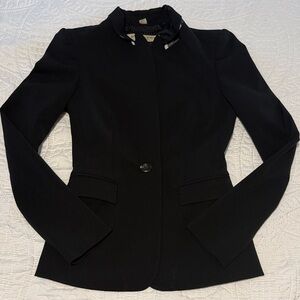 Burberry Black Single-Button Tailored Women's Blazer